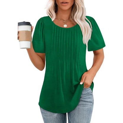 Larina | Elegant Summer T Shirt with Short Sleeves and Relaxed Fit