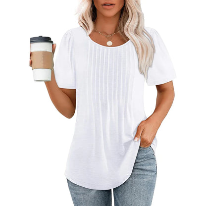 Larina | Elegant Summer T Shirt with Short Sleeves and Relaxed Fit