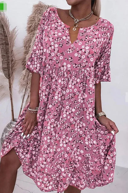 Laurel | Women Floral Print Summer Dress with Flowy Fit