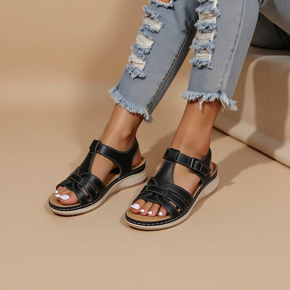 Heidi | Women's Orthopedic Sandals With Woven Strap Velcro