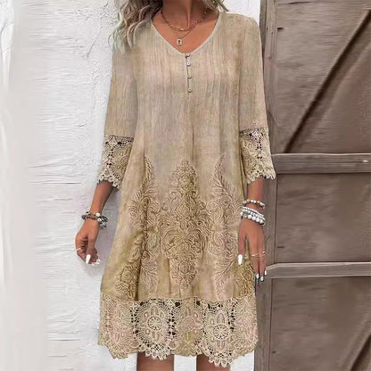 Imogen | Women’s mini dress with embroidered lace detail