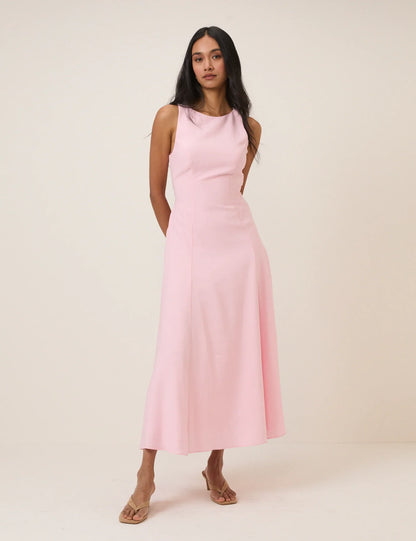 Giselle | Women's Midi Dress With Sleeveless Slim Fit Elegant