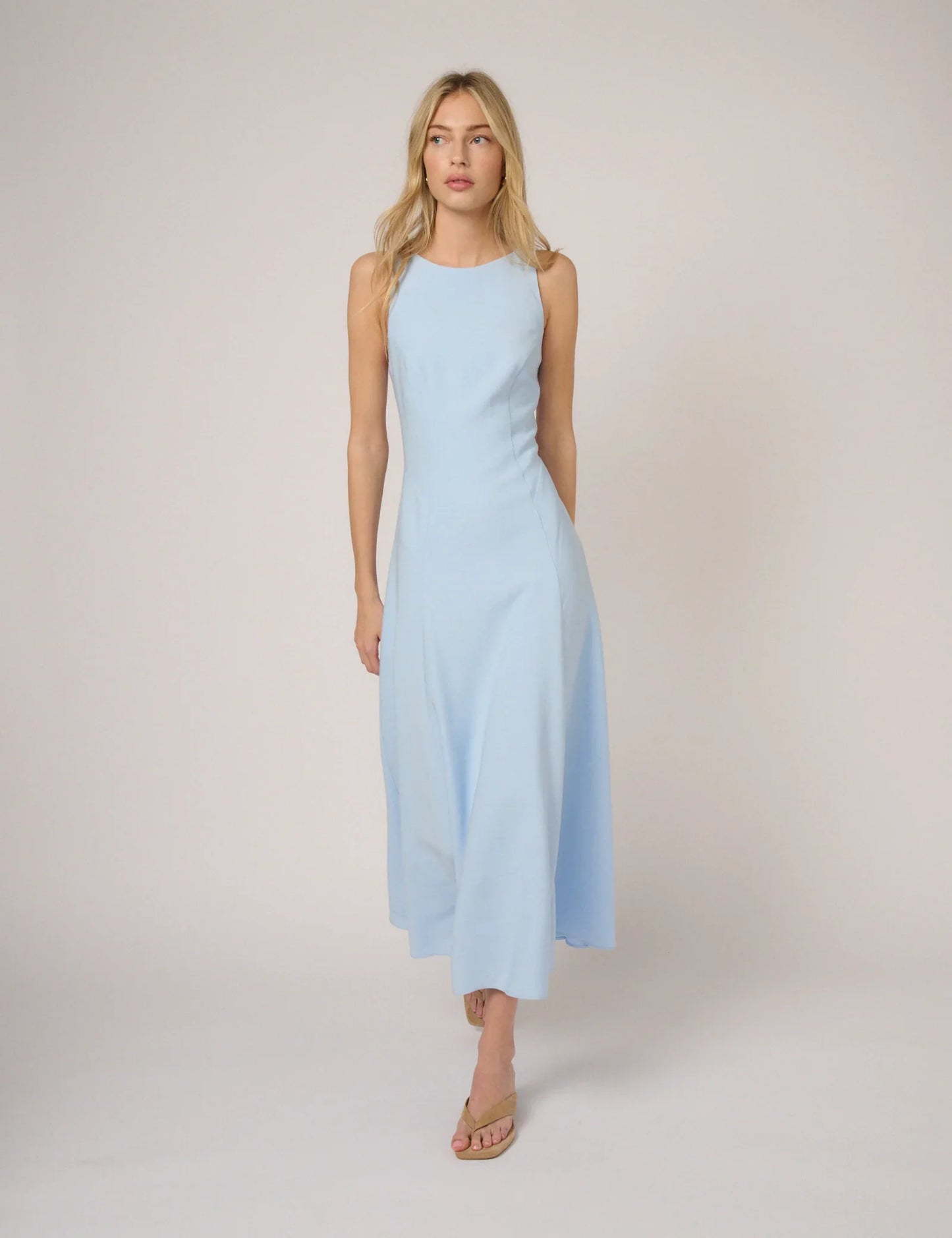 Giselle | Women's Midi Dress With Sleeveless Slim Fit Elegant